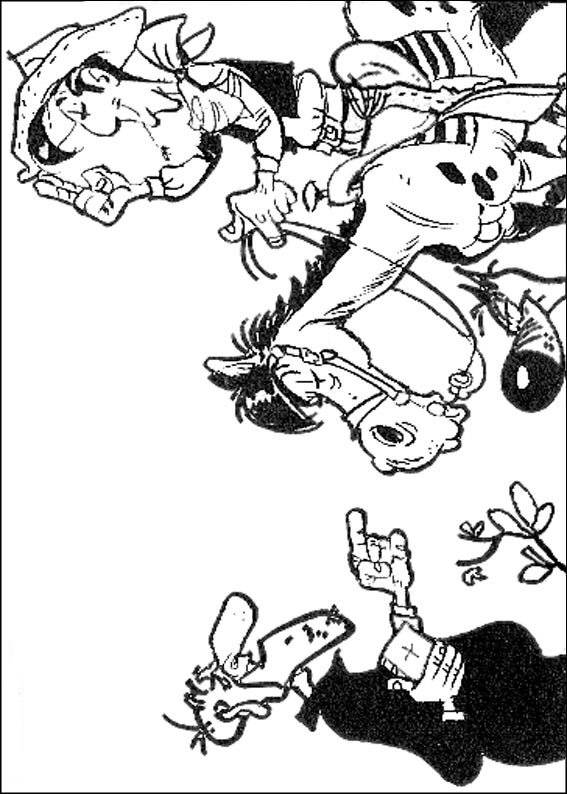 Plansa de colorat cu Lucky Luke 45 40